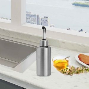 Cylindrical Seasoning Bottle Stainless Steel Oil Pot, Capacity: 250 ml (A)