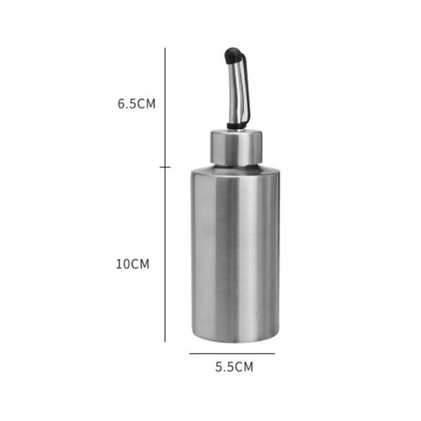 Cylindrical Seasoning Bottle Stainless Steel Oil Pot, Capacity: 250 ml (A) - Image 2
