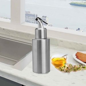 Cylindrical Seasoning Bottle Stainless Steel Oil Pot, Capacity: 350 ml (B)