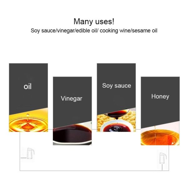 Cylindrical Seasoning Bottle Stainless Steel Oil Pot, Capacity: 350 ml (B) - Image 5