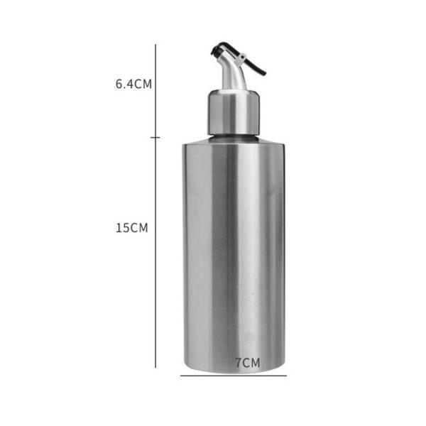 Cylindrical Seasoning Bottle Stainless Steel Oil Pot, Capacity: 550 ml (B) - Image 2