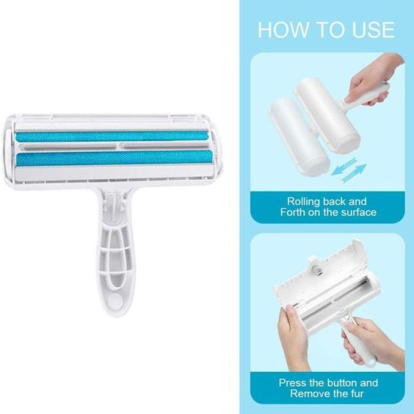 Automatic Hair-removing Double-sided Brushing Device Bed Sheet Sofa Pet Hair Sticking Device (Red) - Image 8