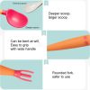 Baby Learning To Eat Bending Training Elbow Twisting Spoon Fork (Blue) - Image 11