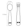 Baby Learning To Eat Bending Training Elbow Twisting Spoon Fork (Blue) - Image 3