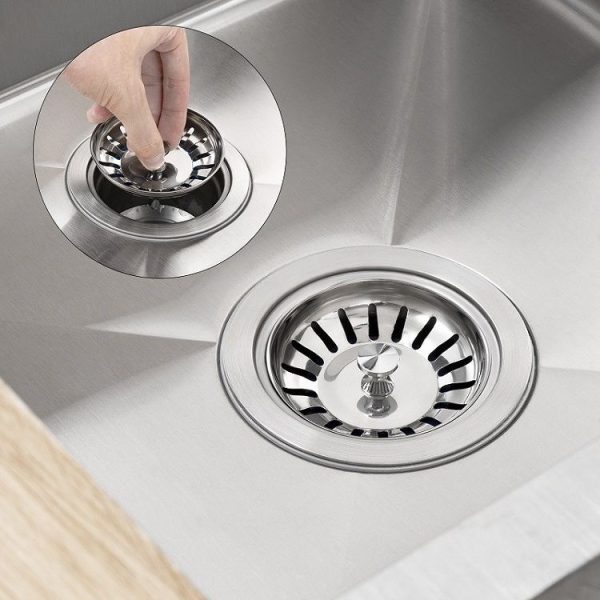 Stainless Steel 304 Washbasin Sink Filter Cover (Bright) - Image 4