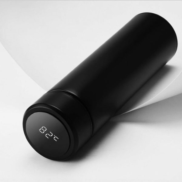 Smart Temperature Display 304 Stainless Steel Vacuum Flask Creative Business Cup For Male And Female Students, Style: High-quality (Black) - Image 2