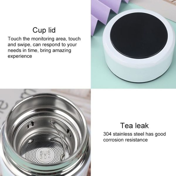 Smart Temperature Display 304 Stainless Steel Vacuum Flask Creative Business Cup For Male And Female Students, Style: High-quality (Black) - Image 3