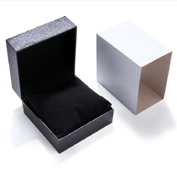 PU Leather Watch Box Custom-made High-end flip Watch Box Jewelry Gift Packaging (Black inner black plastic box)