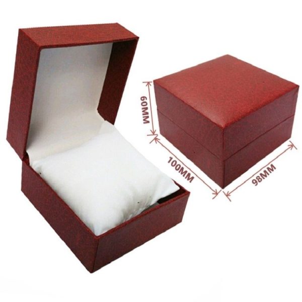 PU Leather Watch Box Custom-made High-end flip Watch Box Jewelry Gift Packaging (Black inner black plastic box) - Image 4