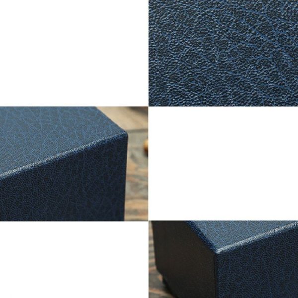 Litchi Texture Watch Box Jewelry Gift Box Earring Necklace Jewelry Watch Packaging Box, Color: Black - Image 6