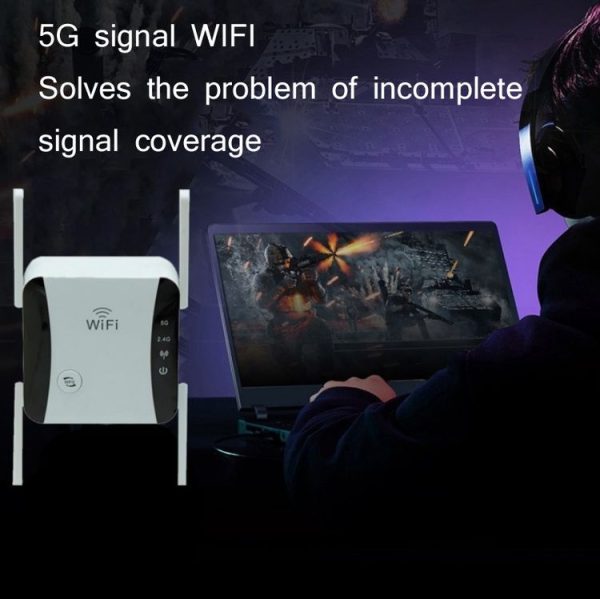 KP1200 1200Mbps Dual Band 5G WIFI Amplifier Wireless Signal Repeater, Specification: EU Plug (White) - Image 6