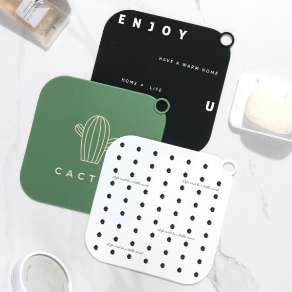 Sewer Deodorant Cover Sealing Plug Silicone Bathroom Toilet Floor Drain Deodorant (Black English Word) - Image 2