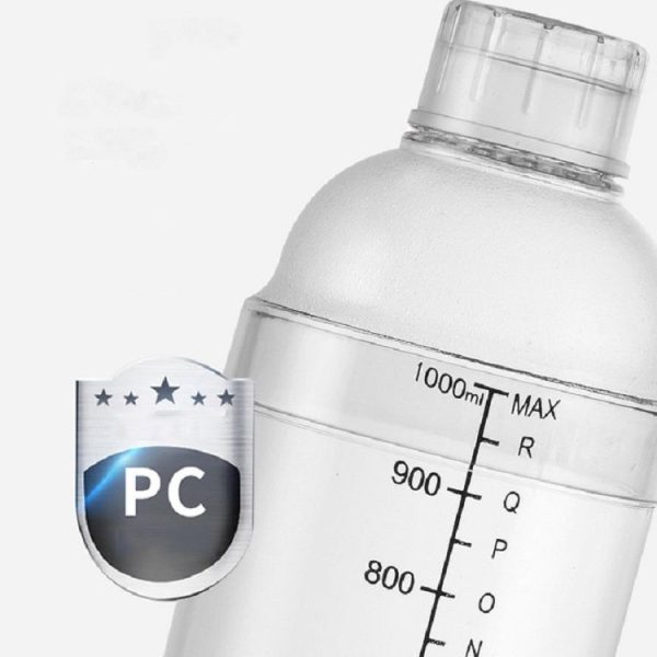 Shaker Cup PC Oz Cup Shaker With Scale Shaker Shaker Milk Teapot Juice Jug, Size: 530ml, Style: Ordinary Transparent - Image 5