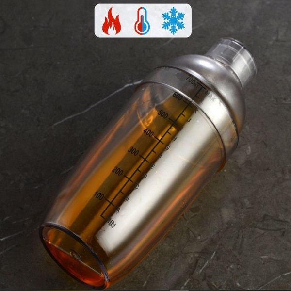 Shaker Cup PC Oz Cup Shaker With Scale Shaker Shaker Milk Teapot Juice Jug, Size: 1000ml, Style: Ordinary Transparent - Image 3