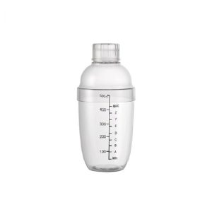 Shaker Cup PC Oz Cup Shaker With Scale Shaker Shaker Milk Teapot Juice Jug, Size: 530ml, Style: Black Double Scale