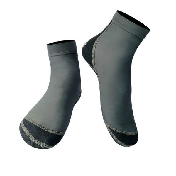 DIVE & SAIL 1.5mm Neoprene + Nylon Snorkeling Socks Diving Socks Anti-slip Anti-scratch Beach Socks, Size: S (33-35) (Men Gray) - Image 2