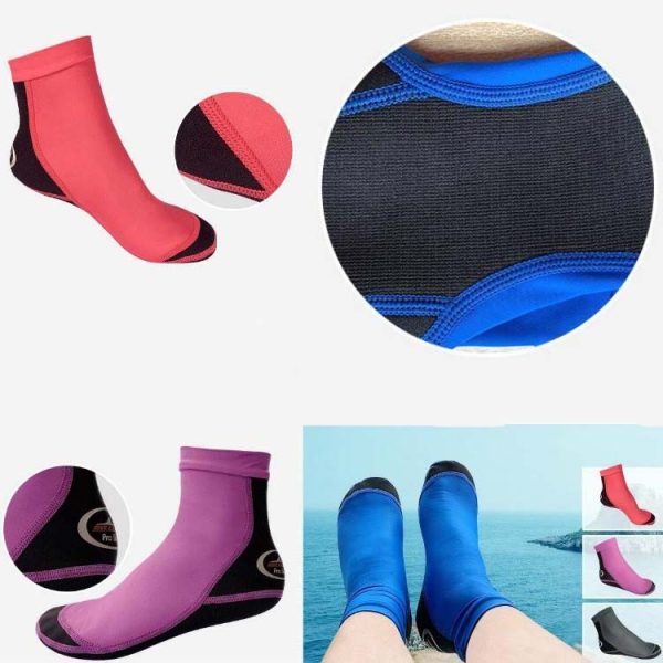 DIVE & SAIL 1.5mm Neoprene + Nylon Snorkeling Socks Diving Socks Anti-slip Anti-scratch Beach Socks, Size: S (33-35) (Men Gray) - Image 4