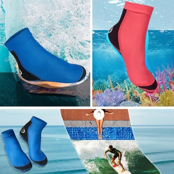 DIVE & SAIL 1.5mm Neoprene + Nylon Snorkeling Socks Diving Socks Anti-slip Anti-scratch Beach Socks, Size: S (33-35) (Men Gray) - Image 5