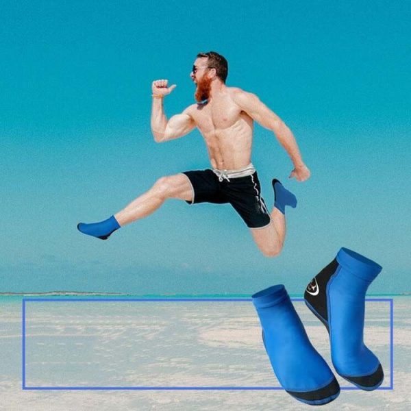 DIVE & SAIL 1.5mm Neoprene + Nylon Snorkeling Socks Diving Socks Anti-slip Anti-scratch Beach Socks, Size: S (33-35) (Men Gray) - Image 7
