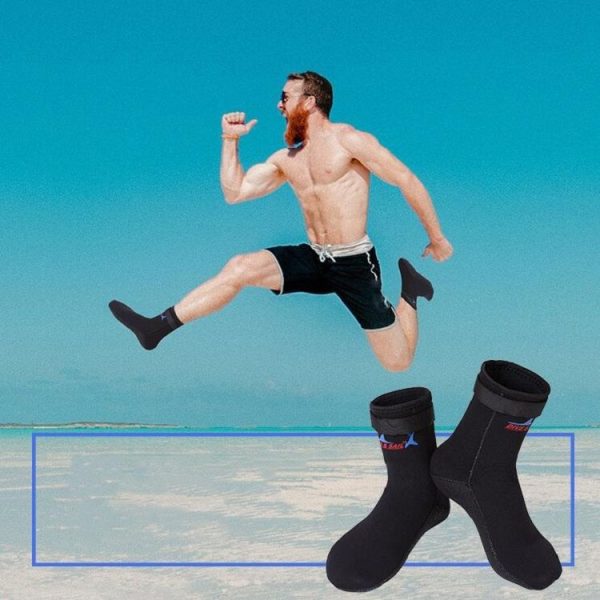 DIVE & SAIL DS-002 3mm Diving Socks Beach Surfing Snorkeling Socks Keep Warm Swimming Socks, Size: S (36-38) (Black)