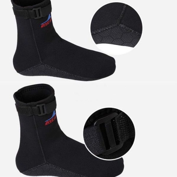 DIVE & SAIL DS-002 3mm Diving Socks Beach Surfing Snorkeling Socks Keep Warm Swimming Socks, Size: L (42-44) (Black) - Image 5