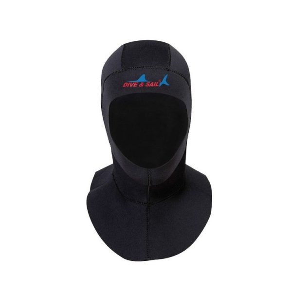 DIVE & SAIL DH-006 3mm Shoulder Warm Diving Cap Surfing Snorkeling Sunscreen Waterproof Diving Headgear, Size: M (Black) - Image 2