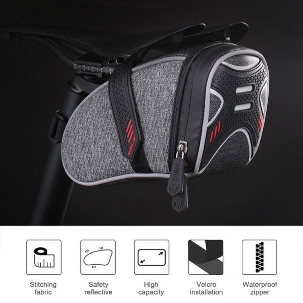 WHEEL UP C15-1 Bicycle Tail Bag Mountain Bike Cushion Bag Bicycle Riding Equipment Accessories Saddle Bag - Image 5