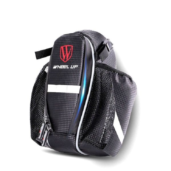 WHEEL UP Bicycle Bag Mountain Bike Tail Bag Back Seat Bag Water Bottle Bag Hanging Bag Riding Bag Folding Bicycle Accessories (Black And Gray)