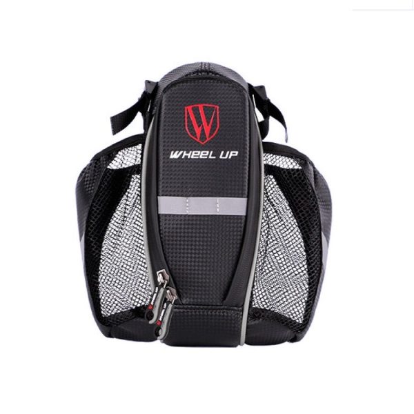 WHEEL UP Bicycle Bag Mountain Bike Tail Bag Back Seat Bag Water Bottle Bag Hanging Bag Riding Bag Folding Bicycle Accessories (Black And Gray) - Image 2