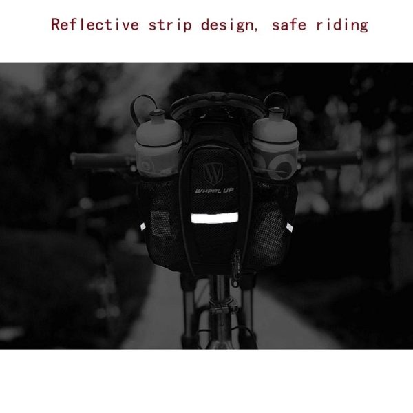 WHEEL UP Bicycle Bag Mountain Bike Tail Bag Back Seat Bag Water Bottle Bag Hanging Bag Riding Bag Folding Bicycle Accessories (Black And Gray) - Image 5
