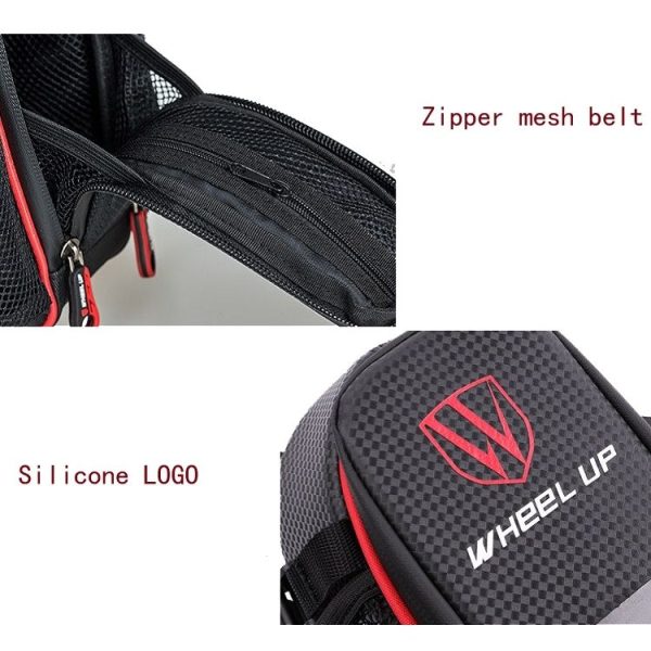 WHEEL UP Bicycle Bag Mountain Bike Tail Bag Back Seat Bag Water Bottle Bag Hanging Bag Riding Bag Folding Bicycle Accessories (Black And Gray) - Image 7