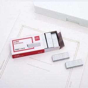 1000pcs / Pack Deli 0012 Universal No. 12 Stapler 24 / 6 Staples Stapler Regular Staples