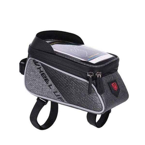 WHEEL UP 020-1 Anti-splashing Bicycle Front Bag Mountain Bike Front Beam Bag Tube Bag Riding Equipment (Black) - Image 3