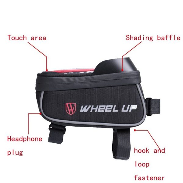 WHEEL UP Fingerprint Unlocking Bicycle Bag Front Beam Bag Riding Charter Front Bag Top Tube Bag Mountain Bike Equipment Accessories - Image 4
