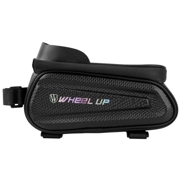 WHEEL UP Hard Shell Bicycle Bag Front Beam Bag Mountain Bike mobile Phone Touch Screen Tube Bag Riding Equipment (Colorful reflective models) - Image 3