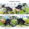 WHEEL UP Anti-splashing Bicycle Bag Front Beam Bag Riding Charter Front Bag Upper Tube Bag Mountain Bike Equipment Accessories (Black And Red) - Image 10