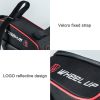 WHEEL UP Anti-splashing Bicycle Bag Front Beam Bag Riding Charter Front Bag Upper Tube Bag Mountain Bike Equipment Accessories (Black And Red) - Image 9