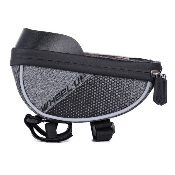 WHEEL UP Anti-splashing Touch Screen Bicycle Mobile Phone Bag Mountain Bike Front Beam Bag Riding Handlebar Bag, Style: Twist Section-Black - Image 2