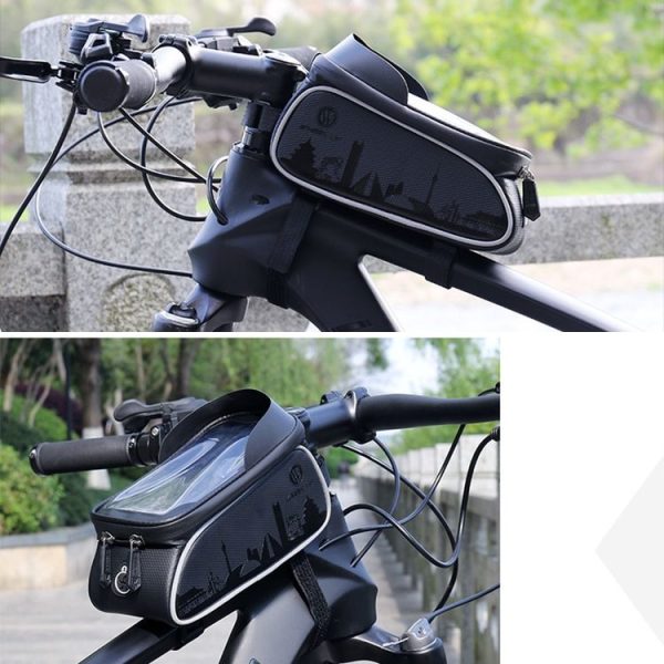 WHEEL UP Anti-splashing Chinese Element Bicycle Bag Chartered Front Bag Front Beam Bag Upper Tube Bag Riding Equipment - Image 11