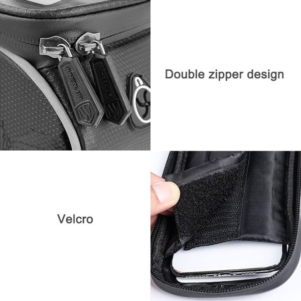 WHEEL UP Anti-splashing Chinese Element Bicycle Bag Chartered Front Bag Front Beam Bag Upper Tube Bag Riding Equipment - Image 4