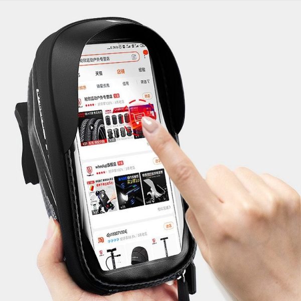 WHEEL UP Hard Shell Waterproof Bicycle Bag Handlebar Bag Touch Screen Mobile Phone Bag Mountain Bike Riding Bag - Image 2