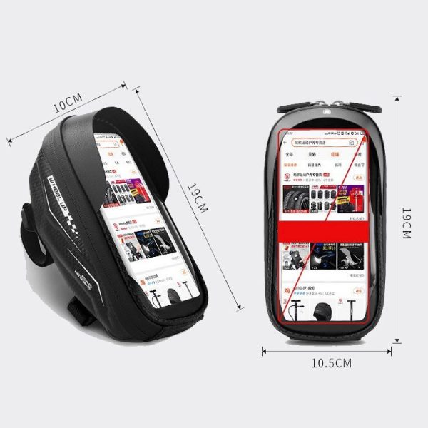 WHEEL UP Hard Shell Waterproof Bicycle Bag Handlebar Bag Touch Screen Mobile Phone Bag Mountain Bike Riding Bag - Image 3