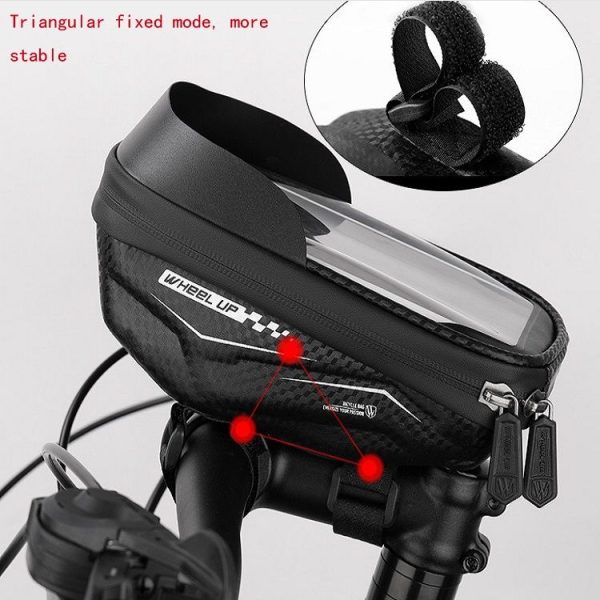 WHEEL UP Hard Shell Waterproof Bicycle Bag Handlebar Bag Touch Screen Mobile Phone Bag Mountain Bike Riding Bag - Image 6