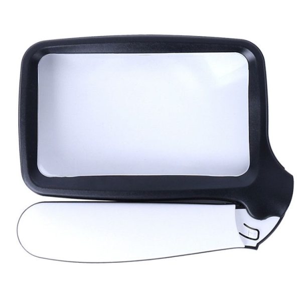 2X Handheld Folding Five LED Lights For Elderly People Reading Newspapers HD Acrylic Optical Lens Magnifying Glass - Image 4