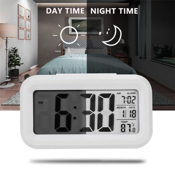 Temperature Type Lazy Snooze Alarm Mute Backlit Electronic Clock (Rose Red) - Image 6