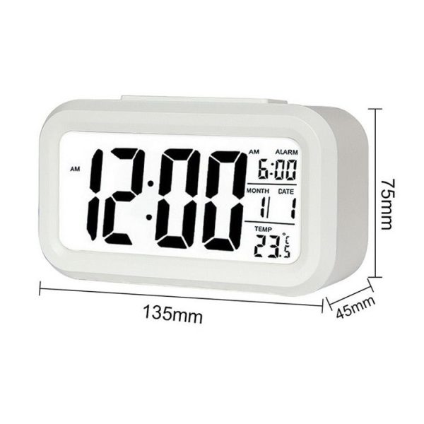 Temperature Type Lazy Snooze Alarm Mute Backlit Electronic Clock (Rose Red) - Image 8