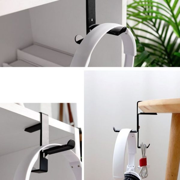 Headphones Racks Desktop Hooks Bookshelves Headset Racks (Upgrade B Gray) - Image 8