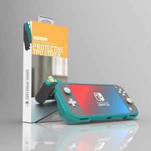 Switch Lite Protective Shell Game Card Box Protective Sleeve Bracket Grip (Pure green)