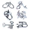 6 PCS / Set Magic Lock Zinc Alloy Brain Developing Puzzles Lock Toys