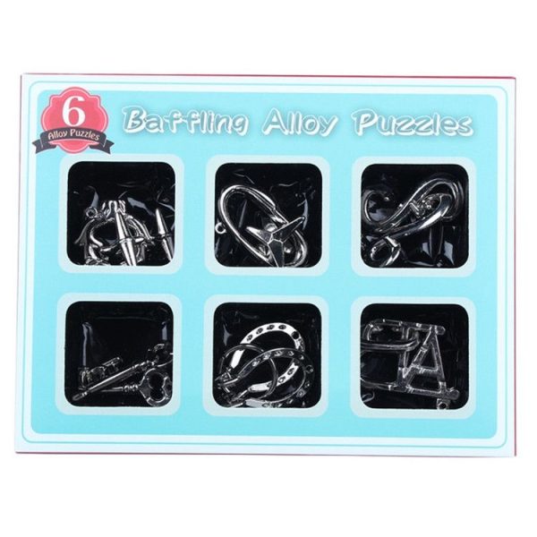 6 PCS / Set Magic Lock Zinc Alloy Brain Developing Puzzles Lock Toys - Image 7